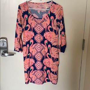 Lilly Pulitzer Flamingo Print Dress Sz Small